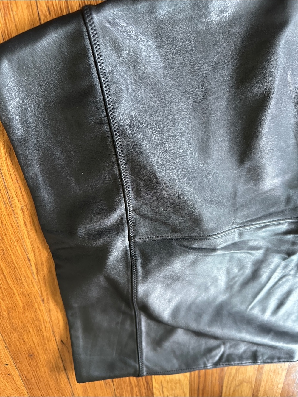 Nordstrom Black Faux-Leather Leggings women’s L - Picture 7 of 7